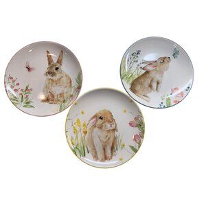 Easter Bunny 8.5” Dessert Plates Set of 3